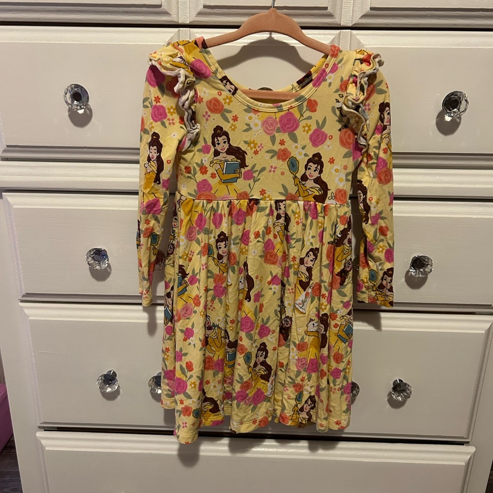 Yellow Princess Print Dress